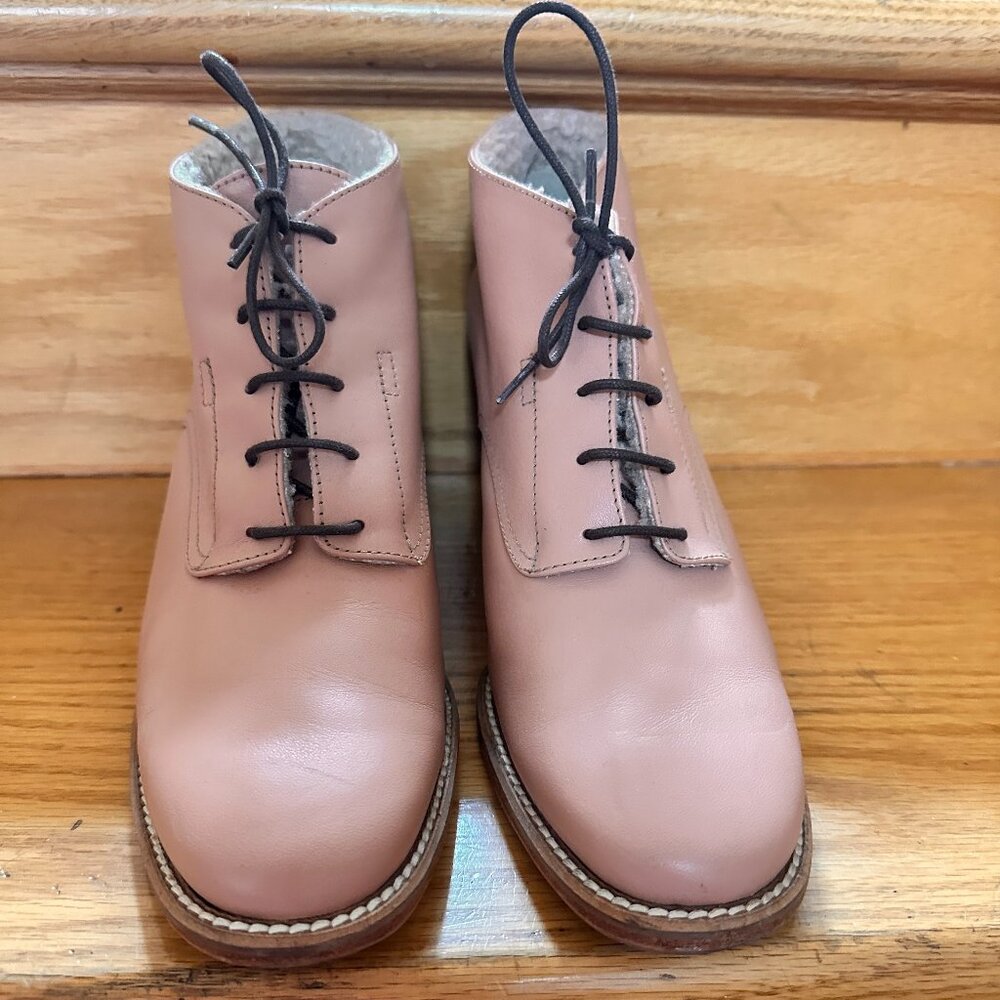 Rachel Comey Shearling-Lined Pale Pink Heels – Size 9